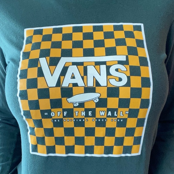 Vans off the wall checker board graphic along sleeved t shirt - Picture 2 of 5